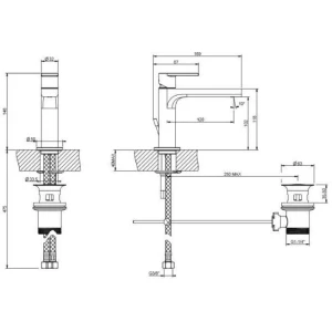 Смеситель Gessi Via Manzoni для раковины 38601-299